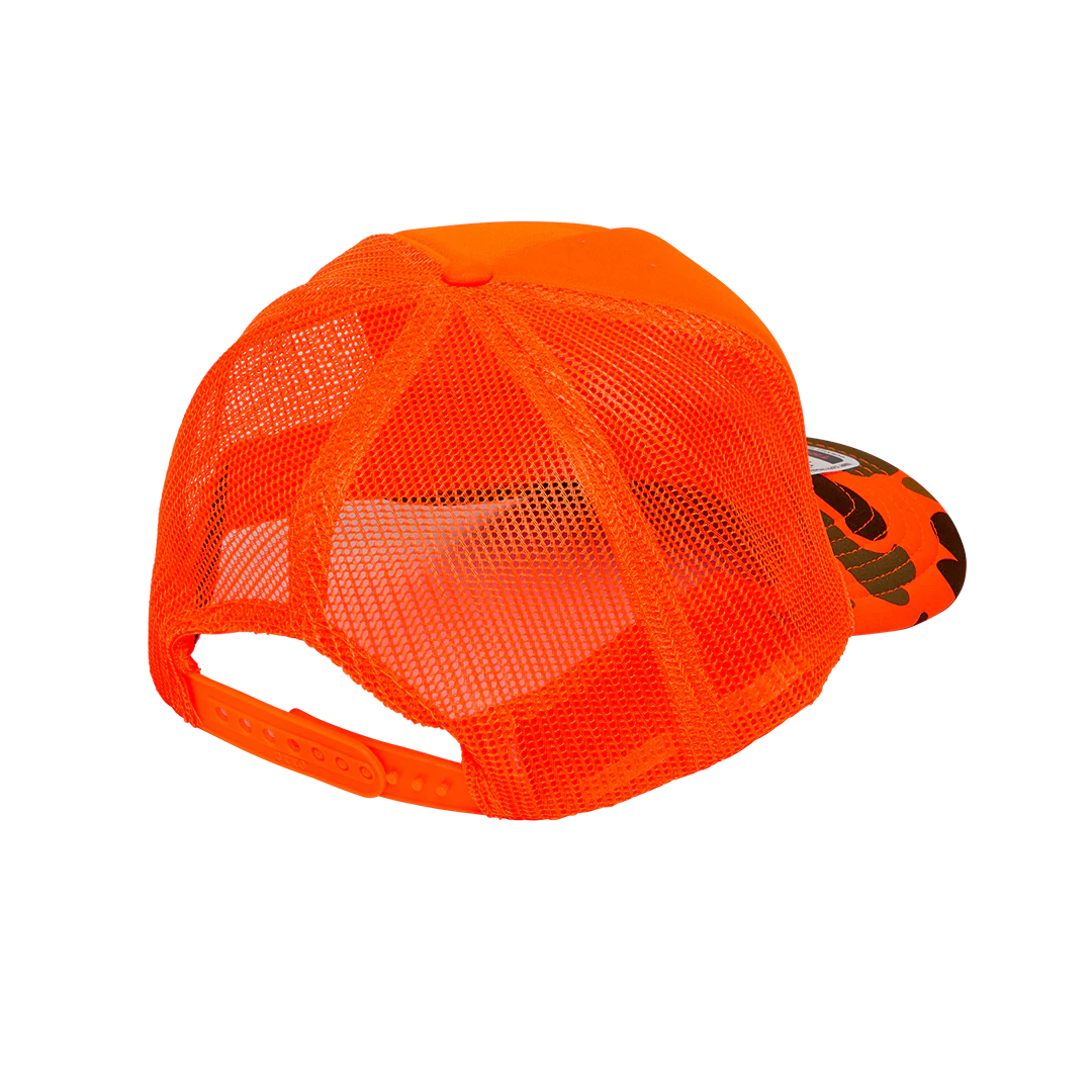 SIMPLE LIFE TRUCKER CAP - Orange / Camo - Image 4